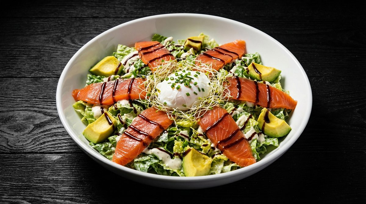 Tatjanas Salmon Caesar Salad